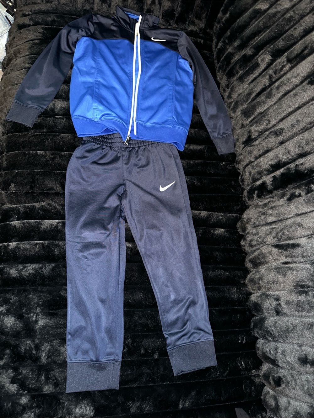 Nike Kids Navy and Royal Blue Track Jacket & Joggers